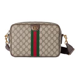 Gucci Сумка через плечо Ophidia Coated Fabric Medium мужская beige и dark brown 834468-faeof-9745