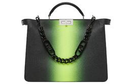 Fendi Сумка через плечо Peekaboo ISeeU из телячьей кожи, кроссбоди, ручная кладь Medium мужская неоново-желтый градиентный черный 7va529-ap19-f1l7n