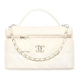 Chanel Сумка через плечо из зернистой телячьей кожи и золотистого металла, кроссбоди, женская ручная сумка светло-серого цвета ap4407-b18715-naauh