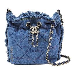 Chanel Джинсовая ведро сумка, плечевая сумка, кроссбоди маленькая women's blue as3091-b07543-nh448
