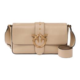 Pinko Сумка Love Bag Cow Leather через плечо большая женская светло-коричневая 104524-a0qo-c50q