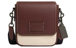 Coach Сумка через плечо из холста с отделкой из рельефной кожи, мини-кроссбоди для женщин, черный и натуральный мультиколор cr236-qblbo