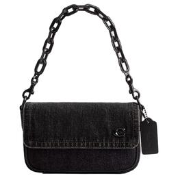 Coach Штабная сумка через плечо Charter Denim Small мужская выстиранная черная cam29-a0r