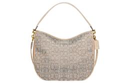 Coach Сумка через плечо из холста с кожаными деталями, кросс-боди женская ecru c6659-b4shg