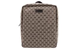 Gucci Кожаный рюкзак с логотипом из канвы средний размер мужской ebony brown 630914-ky9nn-9873