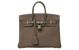 Сумка Birkin из кожи коровы Birkin Bag женская 18 Etoupe Elephant Gray Hermes h041344ck18