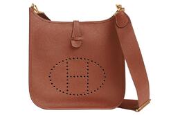 Hermes Сумка кросс-боди Evelyne Clemence Bullock Leather Evelyn, женская наплечная сумка 6C Cuivre Pumpkin & Copper Red h056277cc6c