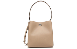 Кожаная сумка-ведро Charlie через плечо, женская сумка через плечо oat Coach 55200-lhtau