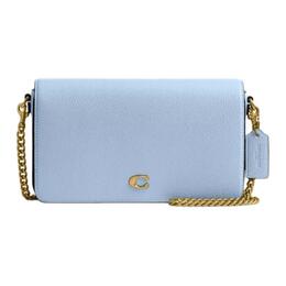 Coach Кожаная сумка через плечо с покрытием из ткани, маленькая женская синяя cao01-b4pub