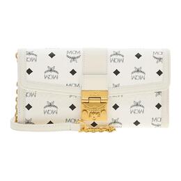 MCM Сумка через плечо tracy canvas с кожаными деталями, большая женская белая myldsxt01wt001