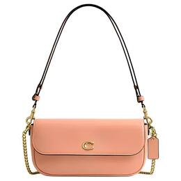 Coach Сумка через плечо из телячьей кожи, средняя женская сумка brass & peach can90-b4e1