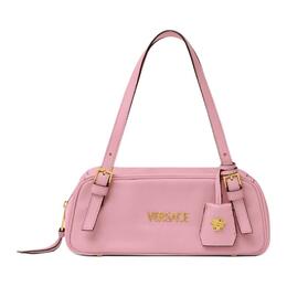 Versace Сумка Tag Lambskin Bowling, женская сумка, сумка через плечо, розовая 1015792-1a13171-1pg4v
