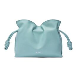 Loewe Сумка-клатч Suna Fujita Collaboration Flamenco Nappa Cow Leather с одним плечевым ремнем мини женская Aqua Blue a411fc2x95-4412