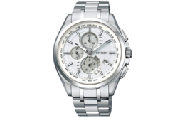 Citizen Attesa Collection световая подзарядка кварцевый механизм титановый ремешок мужские часы белый циферблат AT8040 57A at8040-57a
