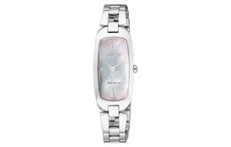 Световая подзарядка кварцевый механизм браслет из нержавеющей стали часы 18*37 мм унисекс циферблат цвета перламутр Citizen ex110051d