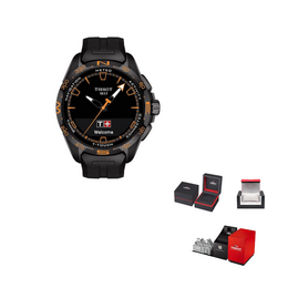 Tissot Коллекция T SPORT кварцевый механизм мужские часы 47,5 мм черный циферблат керамический корпус ремешок из резины t121.420.47.051.04