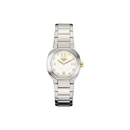 Tissot Классическая коллекция T кварцевый механизм женские часы 34 мм белый циферблат стальной корпус стальной браслет t32.2.185.14