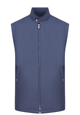 BRUNELLO CUCINELLI: Синий жилет 