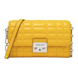 Michael Kors Сумка через плечо Sheepskin с отделкой из спилка коровьей кожи, большая женская, yellow 32s4s2rc9l-779