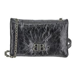 Balenciaga Сумка через плечо из овчины Regular Women's Silver Black 8105622aayq1314