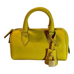 MCM Сумка boston из коровьей кожи, сумка через плечо, кроссбоди, маленькая женская сумка yellow mwbesea04y0001