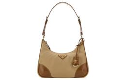 Prada Сумка через плечо из переработанного нейлона, женская camel 1bc214_r789_f0040