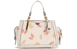 Coach Кожаная сумка мечтатель, сумка через плечо, маленькая кроссбоди для женщин, белый и розовый цвет сакуры 69627-gdha