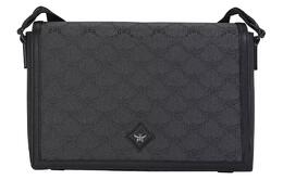 Джаккардовая поясная сумка с кожаной отделкой small мужская dark gray MCM mmmesac01ed001