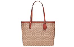 Coach Сумка-шоппер Central Canvas с кожаными вставками, женская коричневая 69422-b4nq4