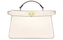 Fendi Сумка Peekaboo ISeeU из коровьей кожи горизонтальный багажник, кроссбоди, женская сумка через плечо белая 8bn323adyc-f1cmp