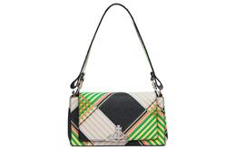 Vivienne Westwood Кожаная сумка через плечо HAZEL, кросс-боди, женская сумка среднего размера зеленый и мультиколор 4304006qul0074combat