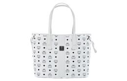 MCM Сумка-шоппер Canvas с кожаными вставками, комбинированная сумка, женская ручная кладь, белая сумка через плечо mwpaavi02wt001