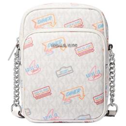 Michael Kors Сумка кросс-боди Jet Set Coated Canvas Medium женская белая 35t5stvc2i-optic white