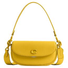 Сумка-седло из коровьей кожи, портативная сумка через плечо, женская сумка через плечо цвета canary Coach cr666-lhcy3