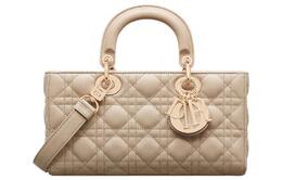 Christian Dior Сумка Lady D JOY из овчины, наплечная сумка, кроссбоди, женская сумка натурального и экрю цветов m0540onge-m116