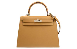 Сумка Kelly Epsom Leather Kelly Bag женская 4B Biscuit Cookie Hermes h038416ck4b
