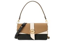 Michael Kors Сумка через плечо Greenwich из коровьей кожи, средняя женская коричневая, черная и белая 30s2ggrl2l-293