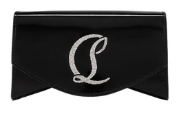 Christian Louboutin Маленькая женская сумка кросс-боди CL Calfskin черная 1235233bk1d