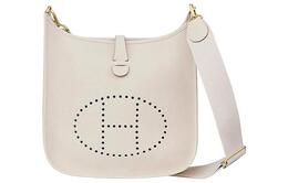 Hermes Сумка через плечо Evelyne Clemence Bullock Leather, кроссбоди женская 10 Craie Milkshake White h056277cc10