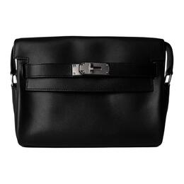 Hermes Сумка Kelly Evergrain Calfskin Kelly, сумка-мессенджер, наплечная сумка Trumpets женская 89 Noir Black h085009ck89