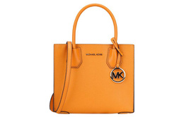 Кожаная дорожная сумка Mercer, сумка через плечо, кроссбоди, женская сумка среднего размера Orange Michael Kors 35s1gm9m2l-honeycomb