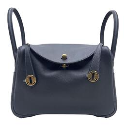 Hermes Сумка кросс-боди Lindy Evercolor Leather через плечо женская 3Y Caban Black Tweed & Navy Blue h073430cc3y