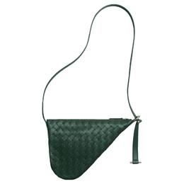 Bottega Veneta Сумка кросс-боди intrecciato из коровьей кожи, маленькая наплечная сумка для мужчин emerald 755863v2hl13048