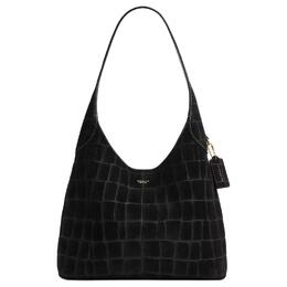 Coach Бруклинская замшевая сумка через плечо Medium Women's Black ccj00-b4bk