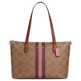 Сумка-шоппер Gallery Coated Canvas, шоппер, женская сумка, большая сумка через плечо tan Coach cbm18-imtam