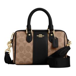 Coach Рюкзак Rowan из искусственной кожи, через плечо, на одно плечо, женская сумка tan & black cw331-imqrx