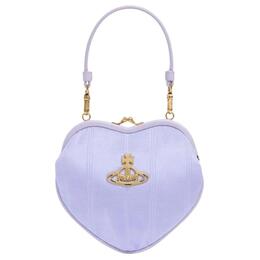 Vivienne Westwood Сумка женская в форме сердца из вискозы, цвет lilac 8050889709244