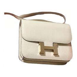 Hermes Сумка через плечо Constance Epsom Leather, мини кроссбоди женская 10 Craie Milkshake White h083905cp10