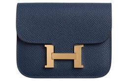 Hermes Кошелек Constance Slim Epsom Leather, картхолдер, монетница, поясная сумка Women's 7U Navy h082060cc7u