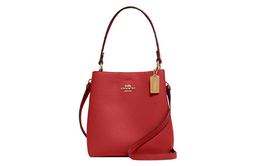 Coach Городская сумка-ведро из галечной кожи, портативная сумка через плечо, женская наплечная сумка red 1011-ims75